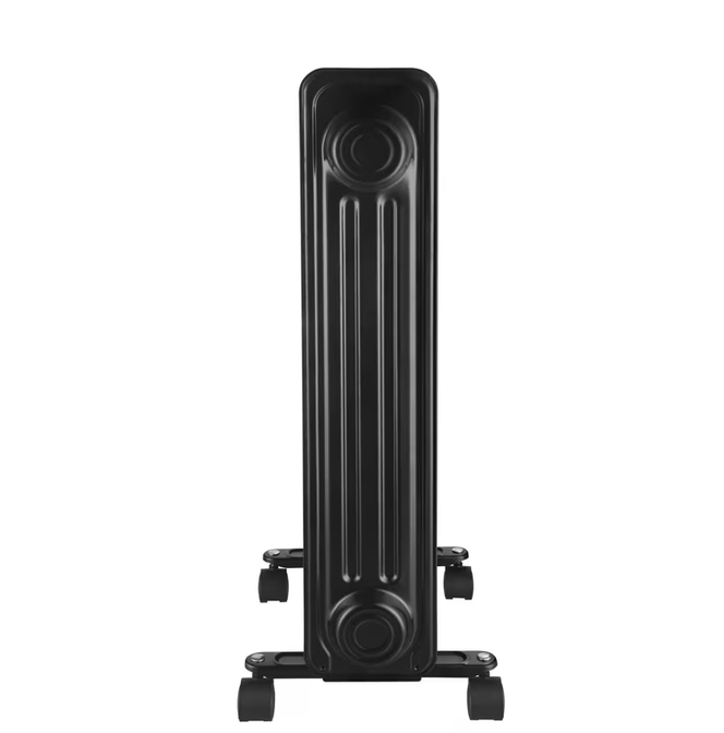 1500W Mechanical Oil-Filled 3-Setting Electric Radiant Heater, Black