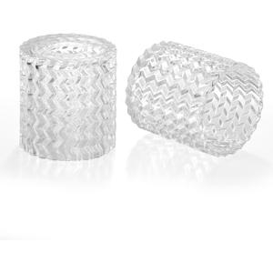 1 Pack Corrugated Clear Glass Lamp Shades with 1-5/8 inch Fitter,Wave Cylinder Glass Shade Covers Replacement Globe for Pendant Light fixtures Vanity Lights Wall Sconces Chandelier