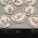 8 Pcs Easter Salad Plates Bunny Dishes 8" 10" Melamine Easter Dinnerware Sets Assorted Designs Ceramic-like Spring Rabbit Plates for Dinner Salad Dessert Birthday Party Supplies(8 Inch)