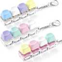 3 Pack Keyboard Fidget Toy Clicky, Creamy & Silent Stress Relief Fidget Clicker Keychain Quiet Fidget Toys for Adults, Boost Focus & Calm Anxiety at Work, Travel Ideal Stress-Relief Gift