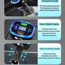 6-in-1 Multi-Function Car Charger with LED Digital Display, PD 3.1A & QC3.0 Super Fast Charging, Fire-Proof PC Body, Multi-Port USB/Type-C Car Adapter for iPhone Android Tablets Cars