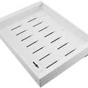 EVGATSAUTO Adjustable Cabinet Pull Out Shelf Carbon Steel Slide Drawer Organizer 3 Sideline Rails Kitchen Storage Large Capacity Easy Install Strong Quiet