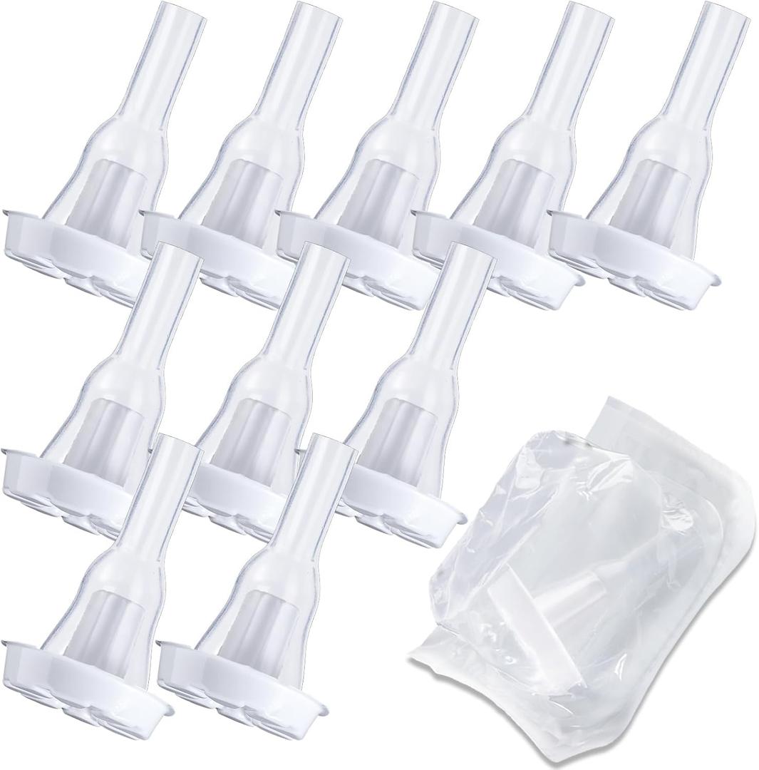 10 Pack Silicone External Catheter for Men Self Adhering Comfortable Leak Resistant Design with Flexible Fit and Easy Bag Connection(29mm)