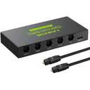 LiNKFOR Digital Optical Audio 1x4 Splitter Digital SPDIF Toslink Optical Fiber Audio Splitter 1 in 4 Out Aluminum Alloy with Optical Cable for PS3 Blue-Ray DVD HDTV