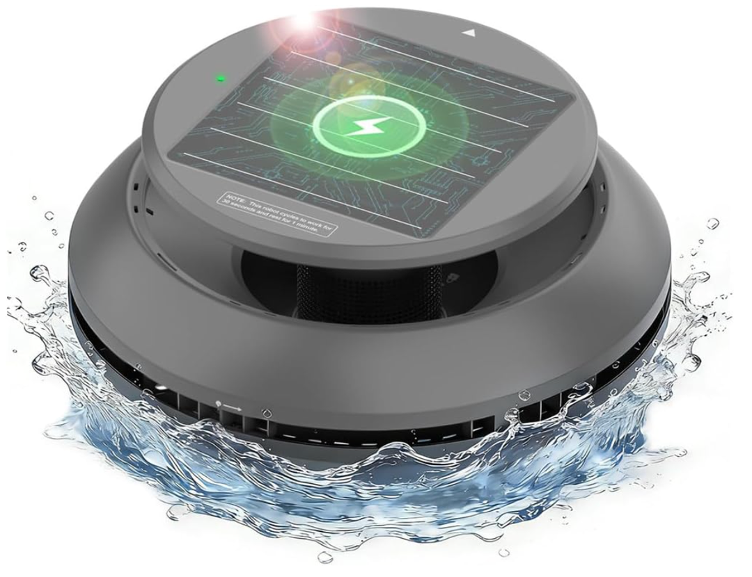 Y60 Cordless Solar Pool Skimmer - 2026 Automatic Robotic Pool Surface Cleaner with 360Â° All-Around Intake, Dual Charging, 12H Deep Cleaning for In-Ground & Above Ground Pools