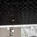 Art3d Floral Decorative PVC Ceiling Tiles, 24 x 24 in, 12-Pack, Black