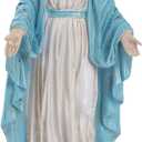 Our Lady of Grace Blessed Virgin Mother Mary Statue Catholic Religious 15.8 Inch Colored Resin Statue Figurine for Garden, Outdoor, Patio, Cemetery Grave Stone (Monther Mary)