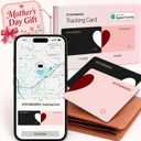 SPOTMINDERS Apple MFi Certified Wallet Tracker 2-Pack Black & Pink (iOS Only) Gifts for Mom 0.07in Works with Apple Find My Rechargeable Tracking Card Slim Item Finder for Mother's Day or Anniversary