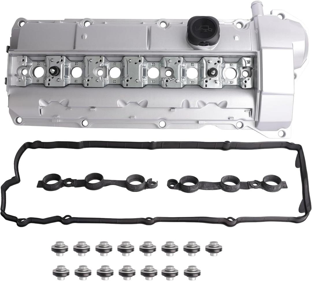 Aluminum Valve Cover Compatible with 1996 1997 1998 1999 2000 BMW 323is Z3 M 328i 528i M3 2.5L 2.8L 3.2L