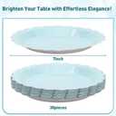 4 x 30 Pcs Light Blue Plates 7 Inch Baby Blue Scalloped Plates Disposable Dessert Plate for Wedding Baby Shower Birthday Party