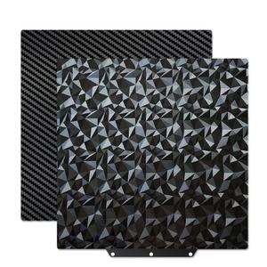 PEO PET Build Plate for Adventurer 5M/5M Pro/AD5X,Double-Sided Textured PEO PET Flexible Spring Steel Sheet Build Plate 235x235mm for Flashforge Adventurer 5M 3D Printers Print Bed. (Diamond PEO+Carbon Fiber PET)