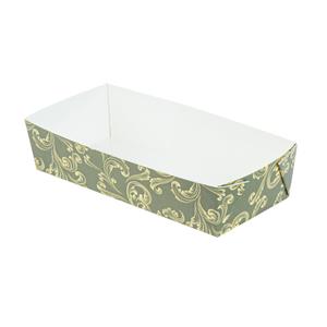 Restaurantware Baking Tray 100 Count 7.8 x 3.6 Inches 14 Ounce Disposable Paper Oven-Safe Baking Mold, Grease-Resistant Floral Design Green Baking Molds for Cupcakes, Breads and Baking