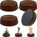 Bed Risers Wood Blocks - 1 Inch Circle Furniture Height Extenders Lifts for Sofa Couch Desk Chair Table Base Raising Space, Convenient Store and Cleaning, Pack of 4