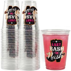 Fun Express Bachelorette Nash Bash Disposable Plastic Cups, 50 Ct | Bulk