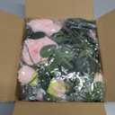 Sggvecsy 4Pcs 31Ft Artificial Rose Vine Fake Flower Garland Floral Garland Faux Silk Hanging Vine Rose Ivy Vines for Wedding Arch Party Wall Garden Ceremony Background Outdoor Decor (Pink)