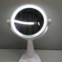 Zadro 11" W Max Bright Fluorescent Lighted Makeup Mirror with Magnification 10X/1X Swivel Head Tray Makeup Light Mirror, White