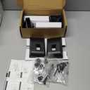 Suptek Speaker Wall Mounts, Dual Speaker Stands for Surround Sound Speakers, Universal Bracket, Tilt Swivel Shelves Up to 55 lbs Black (2 Pack)