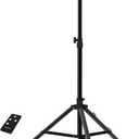 ThermoMate Infared Patio Heater for Outdoor with Tripod, Electric 1500W IP65 Waterproof with Remote, 3 Heating Levels & 24H Timer for Restaurant Backyard, Plug-in 120V Black