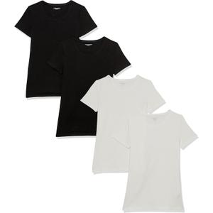 Amazon Essentials Women's Regular-Fit Short-Sleeve T-Shirt (Crewneck and V-Neck Options), Multipacks (X-Large)