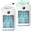 Air Purifiers for Home Bedroom Up to 908 Sq Ft Each One by 10W Brushless DC Motor, Dual Air Intakes, 3in1 HEPA Filter with Sleep Mode, Aromatherapy, for Smoke, Pet Dander, Pollutants Odor, 2 PACK