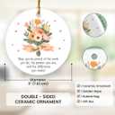 4 x Retirement Gifts for Woman - 2025 Thank You Ornament, Inspirational Hanging Decor, Ceramic Ornaments for Christmas Decorations, Thoughtful Appreciation Gifts for Coworkers, Friends, Teachers