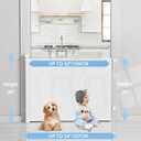 PRObebi Retractable Baby & Dog Gate - Extends to 54" Wide, 34" Tall - Stair, Doorway & Hallway Use, White
