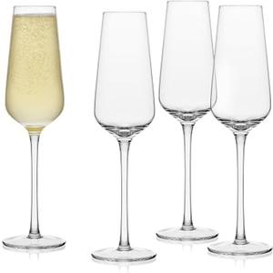 Mikasa Samantha Champagne Toasting Flutes, Set of 4, 10.5 Ounce