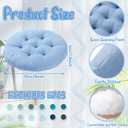 Fumete 12 Pcs Floor Pillows Cushions Seating 16 x 16 Inches Color Round Seat Reading Floor Chair Cushions for Kids Adults Classroom Home School Playing Supplies(Multicolor)