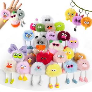 Kids Keychains, 24Pcs Cute Plush Toy Keychains for Boys Girls Birthday Mexican Valentine's Day Thanksgiving Xmas Gifts Goodie Bags Classroom Prizes Party Favors Supplies