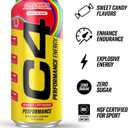 C4 Performance Energy Drink Cosmic Rainbow, Zero Sugar Carbonated Preworkout Energy, 200mg Caffeine with Beta Alanine, 16 Fl Oz (12 Pack), Packaging May Vary
