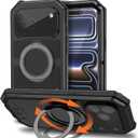 Lunivop Cases Compatible with iPhone 17 Pro Max Case 6.9 '' Metal 360°Rotated Ring Holder 【Compatible with Magsafe】 Built-in Screen Protector Heavy Duty Military - Grade Protective Cover