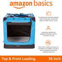 Amazon Basics Folding Portable Soft Pet Dog Crate Carrier Kennel, 36 x 24 x 24 inches, Blue