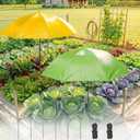 Plant Umbrella for Outdoor Plants 2/4 Pack, 35.43" Upgraded Large Plant Shade with Wind Rope & Stakes, 80% UV Block Waterproof Garden Shade for Potted Flowers Vegetables