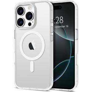 Hython Case for iPhone 16 Pro Max Case Magnetic Translucent Matte Phone Cases 6.9" [Compatible with MagSafe] Thin Slim Fit Shockproof Bumper Hard Protective Cover for Women Men Girls, Frosted White