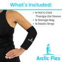 Arctic Flex Ice Sleeve for Knee, Elbow, Arm - Hot & Cold Freeze Pack Wrap for Tennis Pain Relief, Tendonitis - Gel Compression Brace for Injuries - Therapy Compress - Reusable, 360 Coverage (Small)