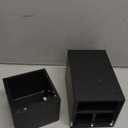 Essentra Home Toothbrush Holder with Lid, Elegant Matte Black Bathroom Toothbrush & Toothpaste Organizer  Matte Black Collection