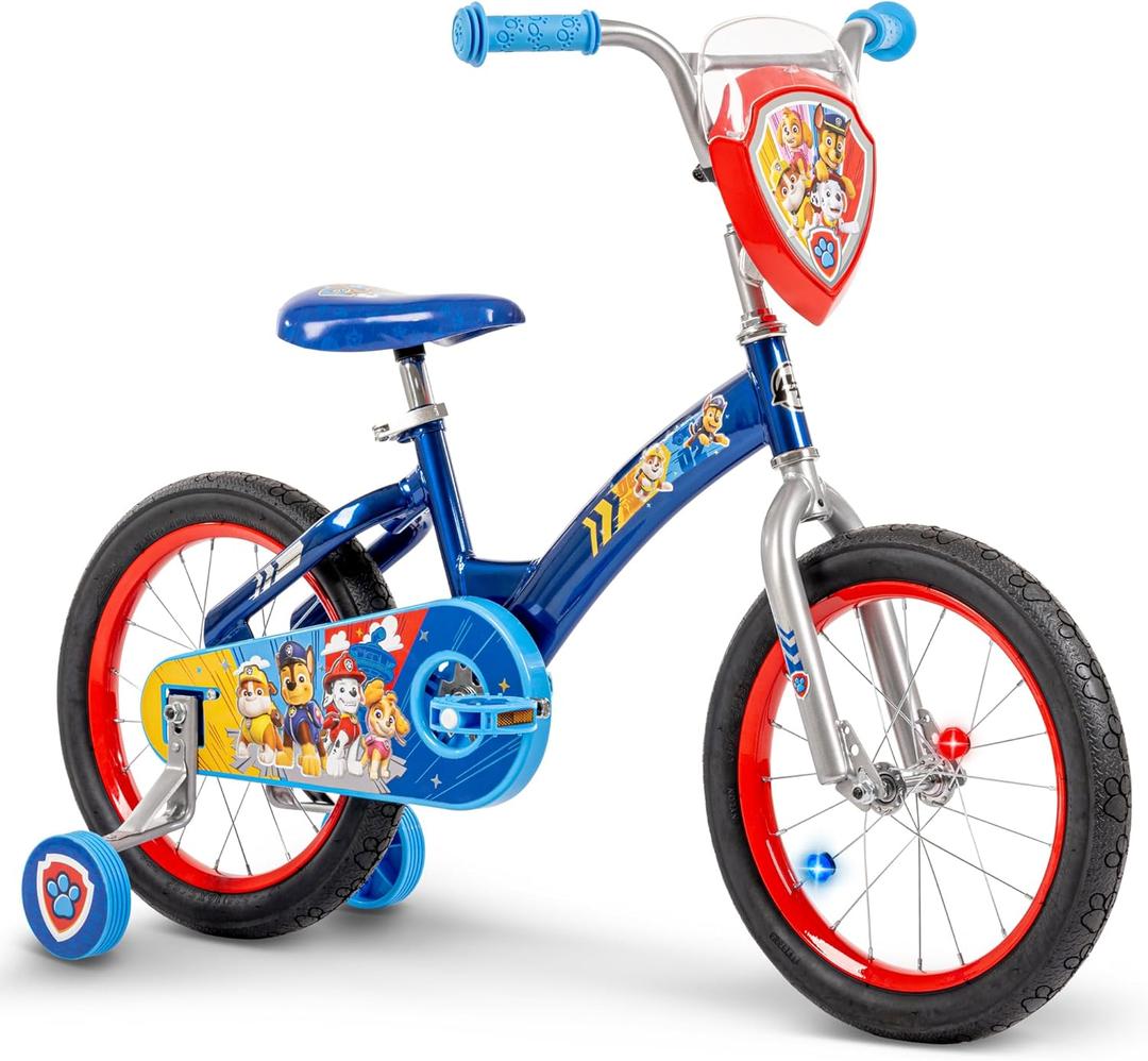 Huffy Paw Patrol Kids' Bikes, Sizes 12/16 Inch, Beginner Rider, Removable Training Wheels Included, Fun Paw Patrol Graphics