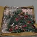 Oudain 24 Set Valentine Gift Carriers with Handle Valentine 2 Cup Drink Holders Pink Kraft Treat Gift Bags Flower Holder Boxes with Greeting Cards and Berry Pines for Teacher Student Gifts Bags