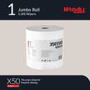 X50 Cloths, Jumbo Roll, 9 4/5 x 13 2/5, White, 1100/Roll, 1100 Count