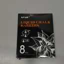 SFAIH White Liquid Chalk Markers for Blackboard, Glass - [Wet Wipe No Residue] 8 Pack- (4x) 2mm/4mm Reversible & (4x) 0.7mm Fine Tip, Ultra Flow Triple-Tips - Menu, Bistro, Signs, Windows, Food Labels