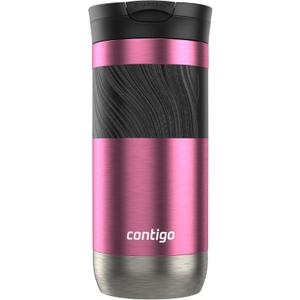 Contigo Byron 2.0 Stainless Steel Travel Mug with SNAPSEAL Lid and Grip, 16 oz (16oz (Pack of 1), Azalea)