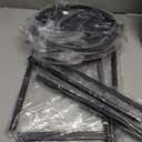 iDavosic.ly 2 Tier Corner Plant Stand Indoor, 30 Inch Tall Vertical Metal Flower Heavy Duty Pot Holder Shelf Outdoor for Patio Porch Living Room, Modern Black & Rustic Brown - Round