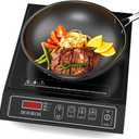 BOOROS Portable Induction Cooktop, 9.6" Heating Coil with 8" Core, 1800W
