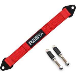 RASTP Limit Strap, Premium Quad Wrap Limit Strap Car Hauler Axle Straps Truck Wrecker Wheel Tie Down Strap with 10,000 Lb Webbing Strength (18 Inch,Red)