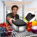 Cordless Electric Lunch Box with Ice Crystal Box, 6.3 Cups Heated Lunch Box for Men with 20000mAh Battery Powered & Scheduled Heating, Portable Rechargeable Food Warmer with Utensil Set