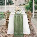 12Pack Sage Green Cheese Cloth Table Runner 10Ft Cheesecloth Table Runner Boho Gauze Table Runners Sage Green Wedding Decor for Party Bridal Shower Thanksgiving Christmas, 12 Pack 20 x 120 inch