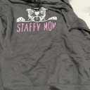 Staffy Mom with Staffordshire Bull Terrier Dog Pullover Hoodie (Black, M)