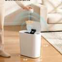 Cesun Motion Sensor Trash Can, 5 Gallon Automatic Bathroom Garbage Can with Lid, Touchless Smart Plastic Slim Wastebasket for Bathroom, Office, rv, Bedroom, Living Room, White