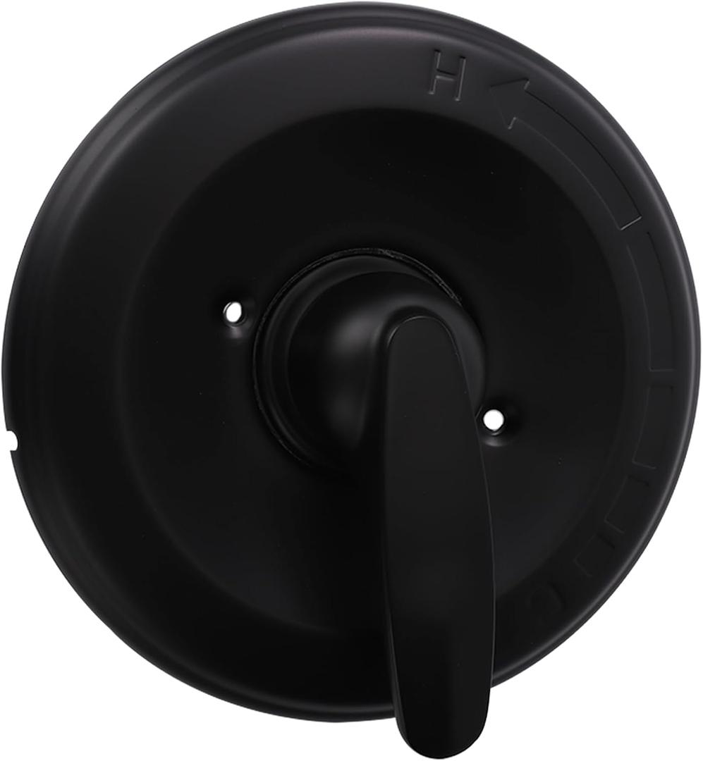 T13020-BL Shower Valve Trim Kit Replacement for Delta Classic 13/14 Series Single-Function, Shower Cover Plate with HandleFit R10000 Series Shower Valve(Catridge and Valve Not Included)(Matte Black)