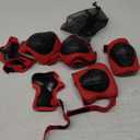 Roller Skate Guards 6piece Set Children Balance Bike Scooter Knee Guards 2 Wrist Guards 2 Hand Guards 2 Sports Safety Protection (Red)